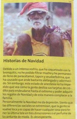 An excerpt of the column "Midnight cronicles"