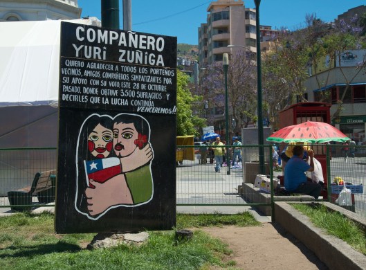 Yuri thanking his voters by means of a poster illustrated in BRP style